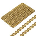 uxcell 13ヤードのギンプブレードトリム 3/8"のポリエステル織りブレードトリム 内装トリム 装飾用ギンプトリム DIYクラフト 縫製 カーテン スリップカバー コスチューム用 金色