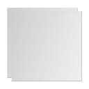 uxcell 2枚セット 5052アルミニウムシート 300mm x 300mm 長方形アルミニウムプレート 厚さ0.5mm フラットメタルストック 産業用溶接クラフトに適した保護フィルム付き