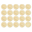 uxcell 50個 木製ボタン 直径30mm(1 3/16