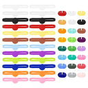 uxcell 48個セット ワイングラスマーカー シリコン製ドリンクマーカー グラス装飾 タグ グラス ビールボトル カク テルグラス用 24色