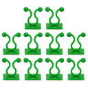 uxcell 100個の植物の登攀壁固定クリップ 植物固定用のセルフアドヒーシブフックワイヤー固定サポート 屋内外の装飾とケーブルワイヤー固定（緑 8mm/0.31