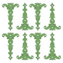 uxcell 3.5"のドアティーヒンジ 8個のTストラップヒンジ 木製フェンス ヤードドア 納屋のゲート 木製ボックス用のレトロな装飾ヒンジ 緑