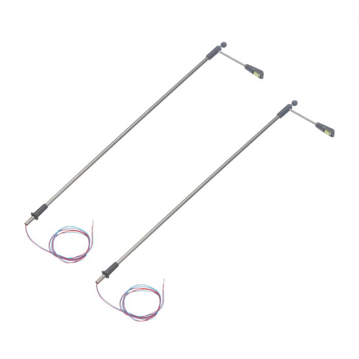 uxcell 鉄道模型用ランプポスト 4.5" ホワイト 1:100スケール LED 新品 3V クリエイティブDIYプロジェ..