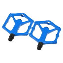 X AUTOHAUX 自転車ペダル フラットペダル 自転車パーツ ペダル 14.3 mm車軸に適合 BMX MTB アルミ合金製 1ペア 青