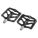 X AUTOHAUX 1ペアのアルミ合金製リアフットペグフラットペダルフットレスト ユニバーサルブラッ ク 9/16インチアクスルに適合 BMX MTB バイク 自転車