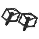 X AUTOHAUX 自転車ペダル フラットペダル 自転車パーツ ペダル 14.3 mm車軸に適合 BMX MTB アルミ合金製 1ペア 黒