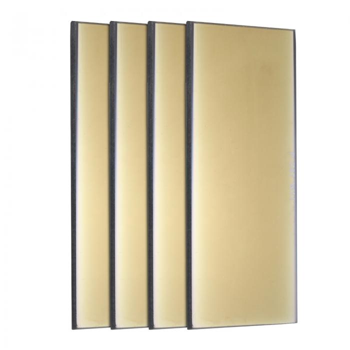 uxcell 溶接レンズ シェード11ガラス交換用 溶接レンズ 暗色フィルタープレート 溶接ヘルメット用 50 x 108 mm ゴー ルドコーティング 黒 5個