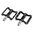 X AUTOHAUX アルミ合金製リアフットペグフラットペダルフットレスト ユニバーサル交換用 ブラッ ク 9/16インチアクスル対応 BMX MTB バイク 自転車