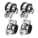 uxcell Tボルトホースクランプ 4個セット 20-22mm 可変式ステンレススチールゴムクッション付き吸気インタークーラーパイプクランプ ホースクリップ ...