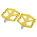 X AUTOHAUX ペダル 自転車 ナイロン製 ユニバーサルフィット BMX MTB 1ペア イエロー