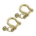PATIKIL Dリングシャックル 2個セット 内幅3/8
