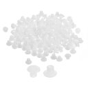 uxcell 150個 ネジ穴プラグ 5mm(3/16インチ)直径 プラスチック製シェルフボタンフラッシュタイプキャップ 家具キャビネットカップボード用 クリア