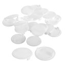 uxcell 20個 ヒンジ穴カバー 35mm(1 3/8インチ)直径のプラスチック製隠し穴カバー 家具キャビネット用のラウンドフラッシュタイプのキャップ ホワイト