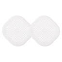 uxcell ヘアドレインキャッチャー キッチン バスルーム バルコニー用の吸盤付き排水口カバー ホワイト2個セット 直径5.51