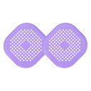 uxcell ヘアドレインキャッチャー キッチン バスルーム バルコニー用の吸盤付き排水口カバー 紫色2個セット 直径5.51
