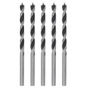 uxcell 5個のブ ラッドポイ ントドリルビット 4mm(5/32'') 直径 ストレートラウンドシャンク メトリック ブ ラッドポイ ント螺旋ツイ ストド...