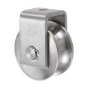 uxcell U溝ホイール 304ステンレス製 直径2.7" トラッ クホイールプーリーブロック 最大2000ポンド 荷重対応 スライディングゲート 産業機械 溝幅0.87"