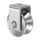 uxcell V溝ホイール 304ステンレス製 直径2.7" トラッ クホイールプーリーブロック 最大1500ポンド スライディングゲート 産業用機械 溝幅0.87"に対応
