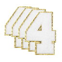 uxcell 4個の光る数字パッチ 8.4cm / 3.3