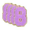 uxcell 4個の光る数字パッチ 8.4cm / 3.3