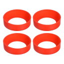 uxcell 4個入りのウォーターボトルブート 保護用シリコンブートスリーブ 滑り止めボトムカバー 赤色(70mm)