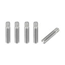 uxcell 5個セット M2 x 10mm スロット付き円柱ピン 304ステンレス製 ダウエル 外部スレッド ロケーションピン 家具 キャビネット用(4)