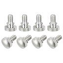 uxcell ノブ付き真鍮ショルダーボルト ニッケルメッキ仕上げ M5x8mm ニッケルメッキ 8個入り