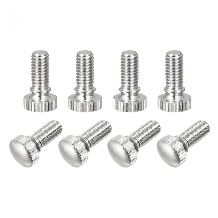 uxcell ノブ付き真鍮ショルダーボルト ニッケルメッキ仕上げ M6x12mm 8個入り