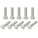 uxcell ノブ付き真鍮ショルダーボルト ニッケルメッキ仕上げ M6x20mm ニッケルメッキ 10個入り