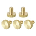 uxcell ノブ付き平らな真鍮ボルトグリ ップノブ M6x10mm 家庭用 電子機器 機械用ファスナー 5個セット