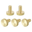 uxcell ノブ付き平らな真鍮ボルトグリ ップノブ M6x12mm 家庭用 電子機器 機械用ファスナー 5個セット