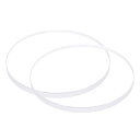 uxcell クリア水晶レンズガラス35mm直径3 mm厚ラウンドフラットミネラル高透過率時計ガラス交換部品2個セット 時計修理用