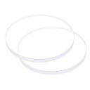 uxcell クリアな水晶レンズガラス 40mm 直径 3 mm 厚さ ラウンドフラットミネラル高透過率時計ガラス交換部品 ウォッチメーカー修理用 2個セット