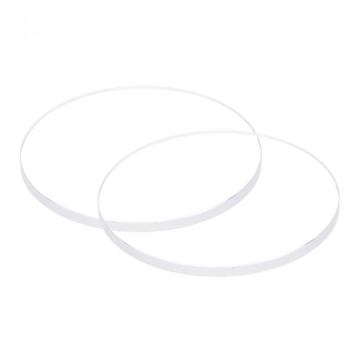 uxcell 2個セット ウォッチクリア水晶レンズガラス 26.5mm直径 2mm厚 ラウンドフラットミネラル高透過..