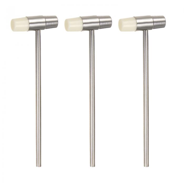 uxcell 3個セット 小型プラスチックメタル槌 5