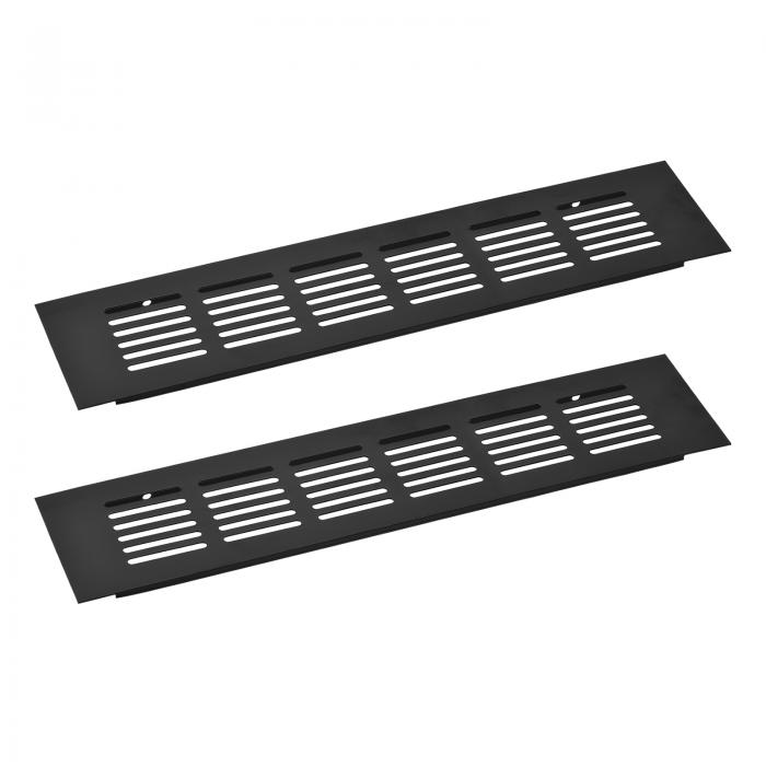 uxcell 2個セットの長方形換気グリル アルミ合金メッシュエアベントカバー ルーバー付き換気カバー キ..
