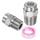 uxcell 2個セット 15度スレッドワッシャースプレーチップ 1/4