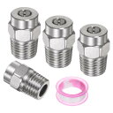 uxcell 4個セット 15度スレッドワッシャースプレーチップ 1/4