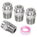 uxcell 4個セット 0度スレッドワッシャースプレーノズル 1/4