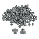 uxcell 150個 ネジ穴プラグ 5mm(3/16インチ)直径 家具キャビネット用プラスチックスナップインシェルフボタンフラッシュタイプキャップ ダークグレ...