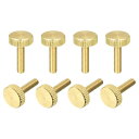 uxcell ノブ付き平らな真鍮ボルトグリ ップノブ M4x16mmフラット真鍮ボルトファスナー 家庭用 電子機器 機械用8個セット