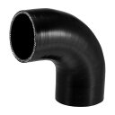 X AUTOHAUX シリコンホース シリコンパイプ ラジエーターホース 1個 内径70mm 長さ90mm エルボ90度 黒色 エアクリーナー 接続ホース イン...