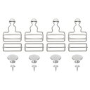 uxcell オーバーオールバックル 6セットのレトロメタルサスペンダー交換バックル38mm(1-1/2") ズボン 綿ジャケット ジーンズ用 シルバートーン