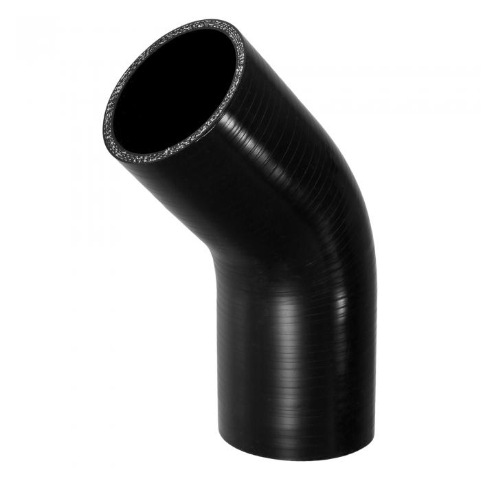 X AUTOHAUX シリコンホース シリコンパイプ ラジエーターホース 1個 内径63mm 長さ90mm エルボ 45度 多層織布プロセス 黒色 エアクリーナー バキュームホース 耐熱パイプ 冷却 接続ホース 汎用 インタークーラー チューブ エキゾーストホース