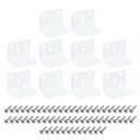 uxcell 90度直角ブ ラケット 25 mm スチール製 Lブ ラケットコーナーブレース タッピンねじ付き 家具ボードキャビネットテーブル用 ホワイト 30...