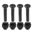 X AUTOHAUX 4セット No.191837187/19183718701C/191867109 ドアロックロッドノブとロッキングボタンカバー 黒 VWに...