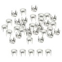 uxcell 200個セット 4mm シルバー丸ドームスタッズ メタルクロービーズ ネイルヘッドリベット ス パイ クスタッズ スポット パンク ロック DIY レザークラフト 服 ベルト バッグ シューズ ブレスレット アクセサリー