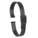uxcell ステンレススチールメッシュウォッチバンド 10mm クイックリリース調節可能なメタルウォッチストラップ 男女兼用 黒