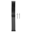 uxcell ステンレススチールメッシュウォッチバンド 20mm クイックリリース調節可能ストラップ マグネットクラスプ メンズ レディース用 黒