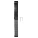 uxcell ステンレススチールメッシュウォッチバンド 16mm クイックリリースストラップ マグネットクラスプ 黒